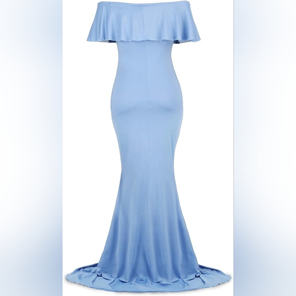 Maternity Ruffle Stretchy Maxi Long Dress - Picture 2 of 2